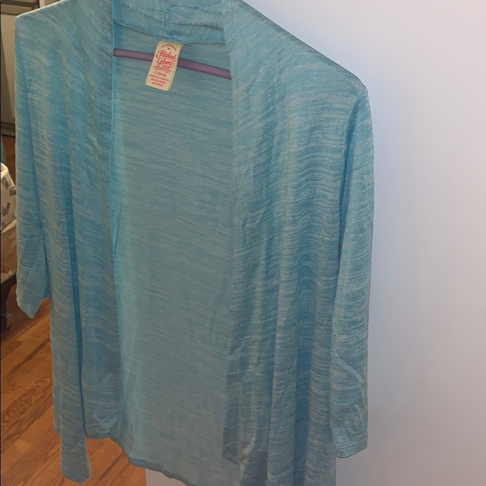 Girls blue faded glory cardigan
